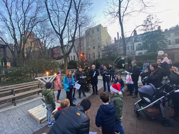 Celebrating the Holidays, in Clement Clarke Moore Park