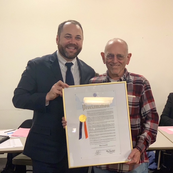 Dual Proclamations Praise Former CB4 Chair Burt Lazarin