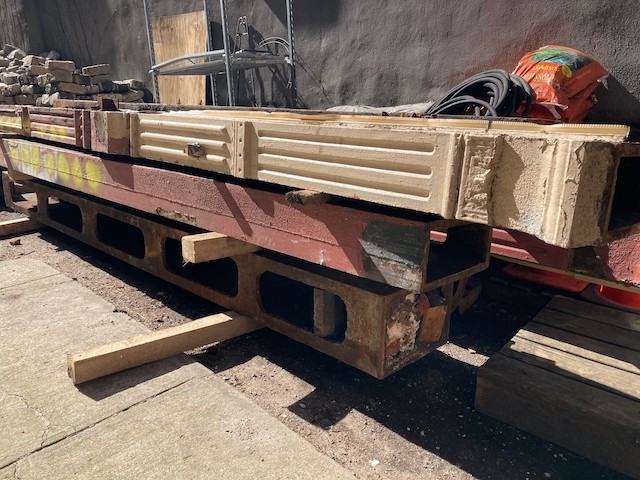 Cast Iron Columns Discovered During Demolition are  Safely Stored, Ready for Repurposing