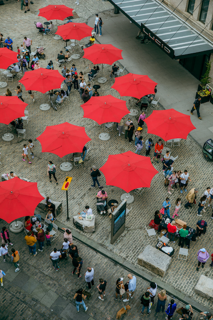 Red Umbrellas Return to Meatpacking as a New Tradition Unfolds