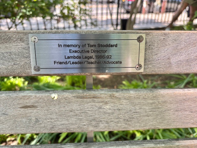 Tom Stoddard, Pioneering Gay and AIDS Leader, Honored at NYC AIDS Memorial Park