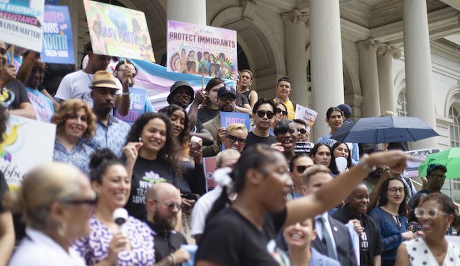 On Steps of City Hall, ‘Trans Joy’ Celebrated Tangible Advances Backed by 2026 Budget